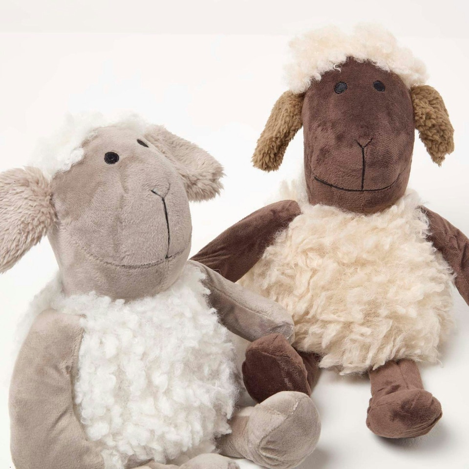 image 1 of Homescapes Sheep Doorstop - Set of 2 - Animal Door Stops