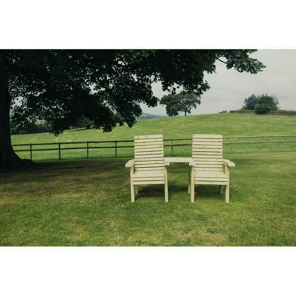 image 1 of Ergonomical Companion Seat, Love Seat Chair Set - L74 x W170 x H105 cm - Fully Assembled - Set of Waterproof Cushions Included