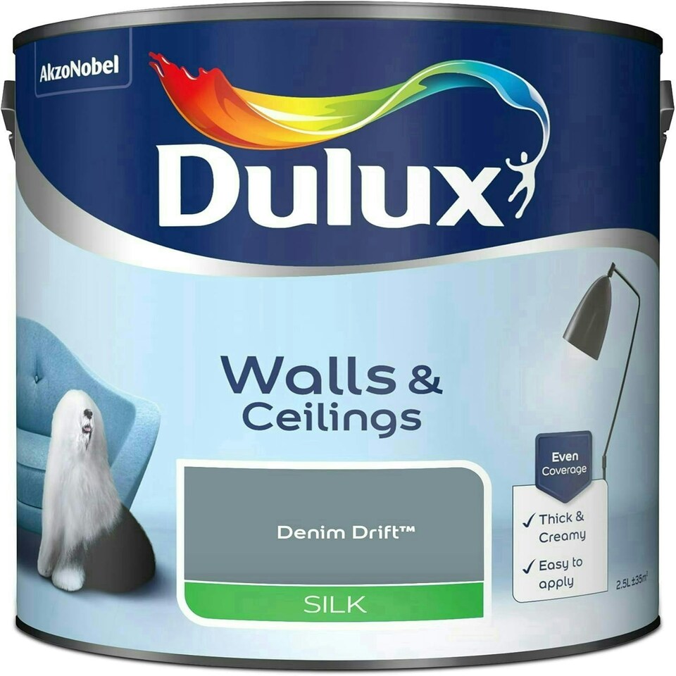 image 1 of Dulux Silk Denim Drift 2.5L Paint