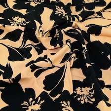 Beige Viscose Challis Fabric for Dressmaking, 140cm / 55" Wide - per metre