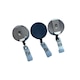 image 4 of Black and Silver Key Reel with Badge Holder