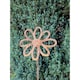 image 2 of 3 Feet Flowering Daisy Plant Pin Garden Art (Pack of 3) - Bare Metal/Ready to Rust