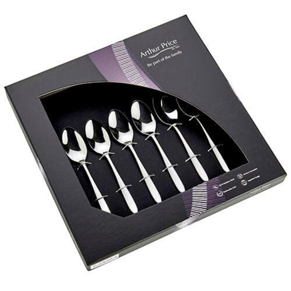 Arthur Price Contemporary Willow Set of 6 Tea Spoons