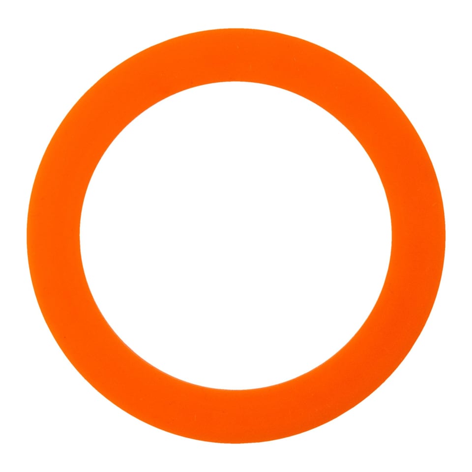 image 1 of Argon Tableware Glass Storage Jar Seals - Medium - Orange - Pack of 6