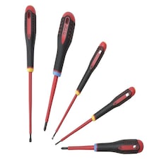 Bahco Be-9882S Insulated Ergo Screwdriver Set Of 5 Sl/Ph