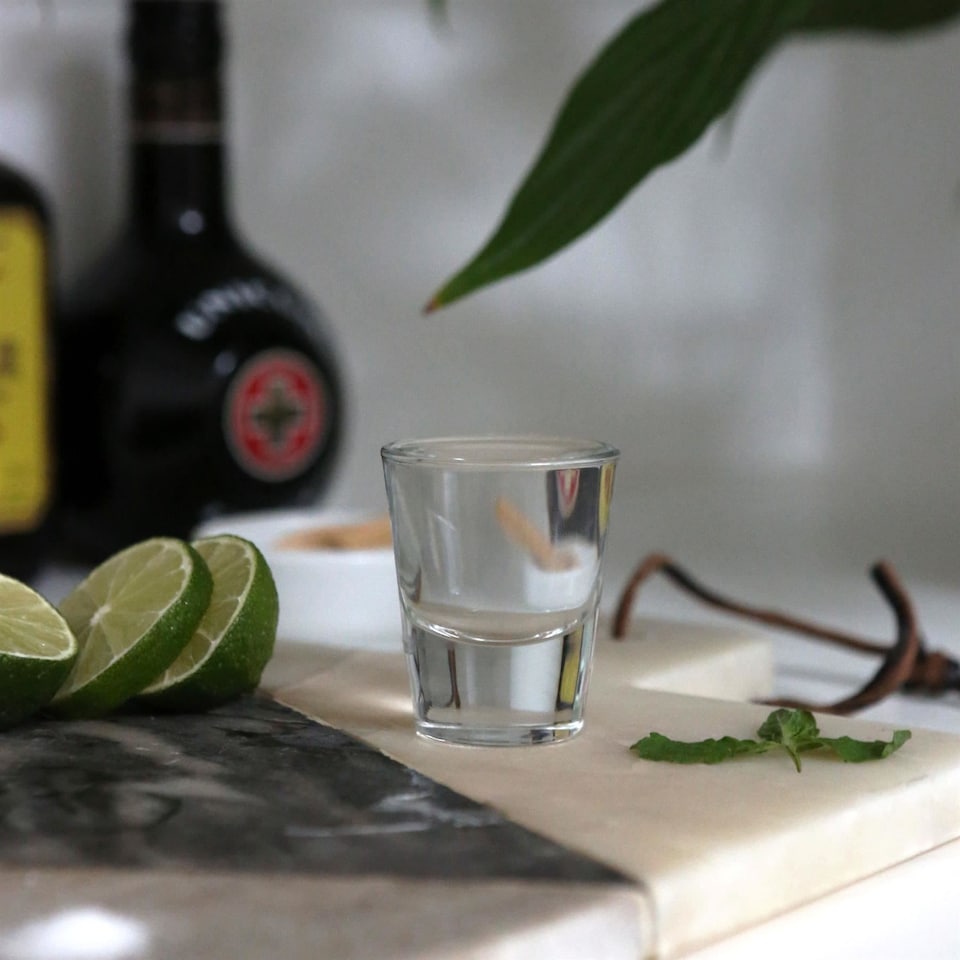 image 1 of Rink Drink Wide Shot Glasses - 25ml - Clear - Pack of 6