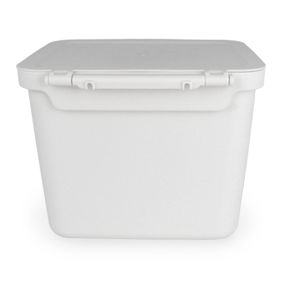 image 1 of 5L White Plastic Kitchen Compost Caddy/Food Bin for Food Waste Recycling