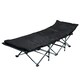 image 2 of MoverX Folding Camping Bed Single with Mattress, Heavy Duty Portable, Fishing Beds, Campervan,Tent, Travel Cot, Campbed, Black Black | Standard