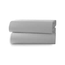 Clair de Lune 2 Pack Pram/Crib Sheets - Grey