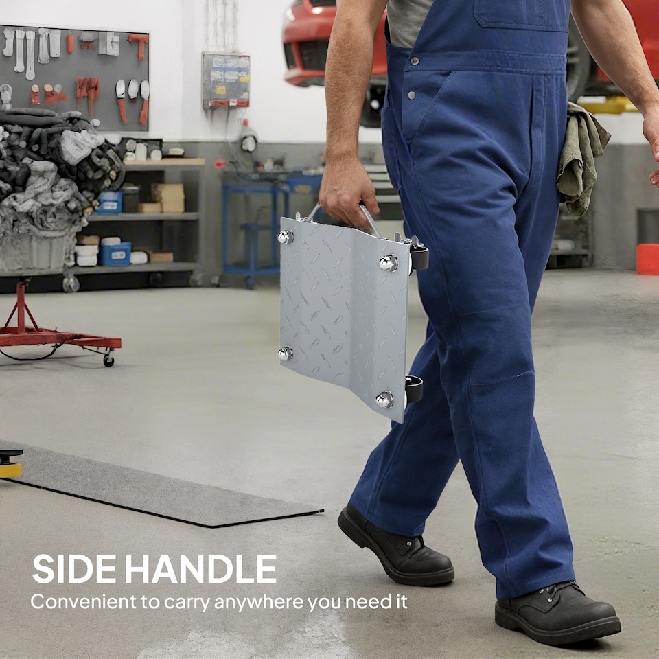 image 1 of DURHAND 2 PCS Car Wheel Dollies with Swivel Casters, 680kg Capacity Car Dolly Skates Wheel Dolly Set with Non-Slip Metal Plates, Grey