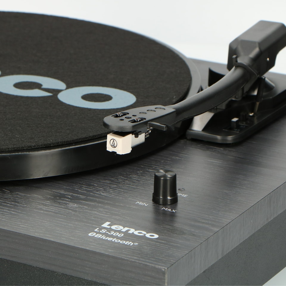 image 1 of LENCO LS-300BK - Turntable with Bluetooth and two separate speakers, black