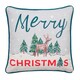 image 2 of Fusion Merry Christmas Deer Filled Cushion Green