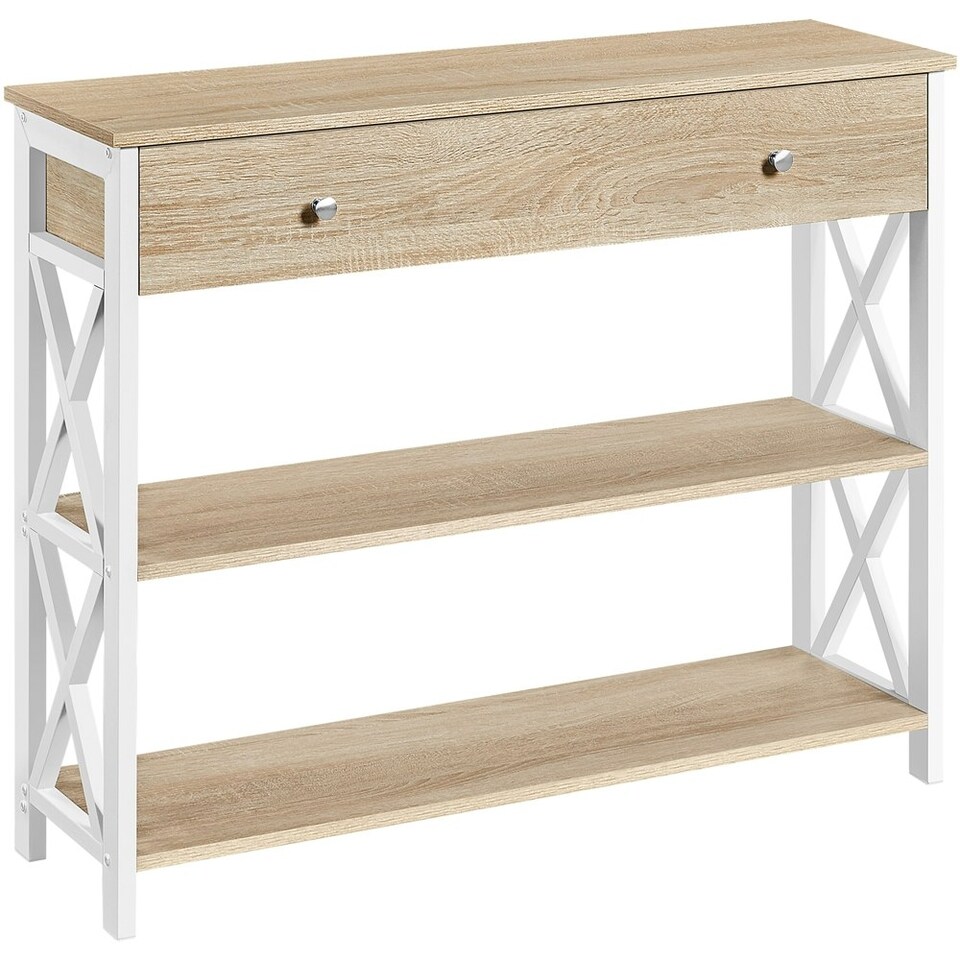 image 1 of Yaheetech Vintage Wooden Console Table with 1 Drawer