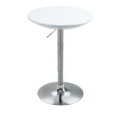 HOMCOM Painted Top Bistro Pub Table Adjustable Swivel Counter Home