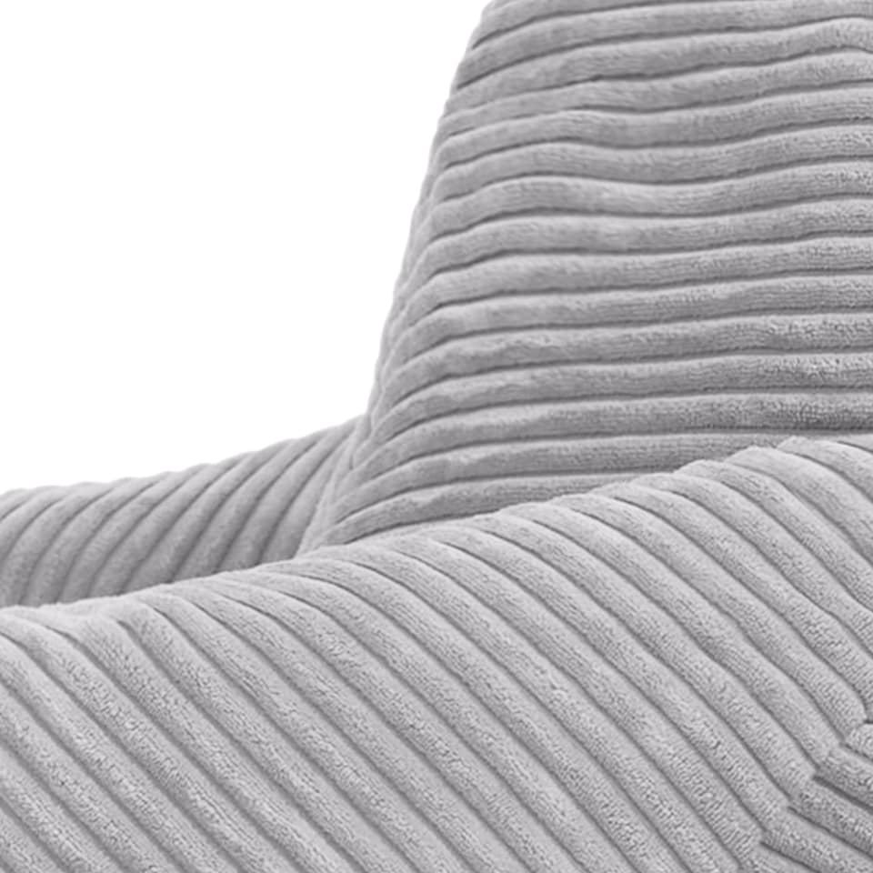 image 1 of Dalton Kids Beanbag Corduroy Light Grey Set of 2 | Grey | Light Grey | M | 2