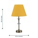 image 4 of Antique Brass Table Lamp with Facet Detail and Ochre Shade Bronze | Red