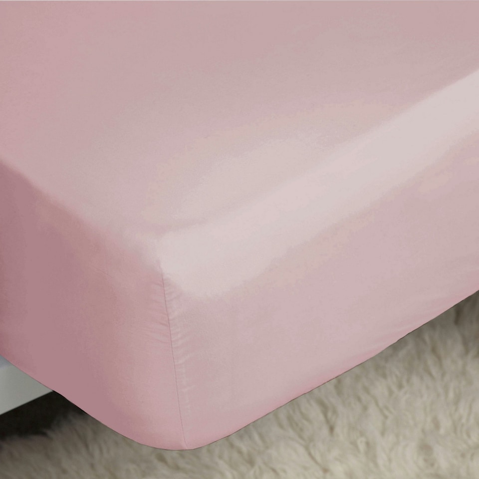 Belledorm Easycare Percale Fitted Sheet - Blush - 6ft 6in