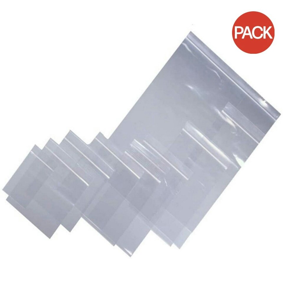 Maxgrip Zip Lock Bags (Pack of 100) Clear One Size Tesco Groceries