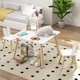 image 9 of AIYAPLAY 3 Pieces Toddler Table and Chair Set for Nursery, Playroom, Classroom | White