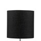 image 4 of Set of 2 Black Textured Cotton 17cm Table Lamp Shades Black
