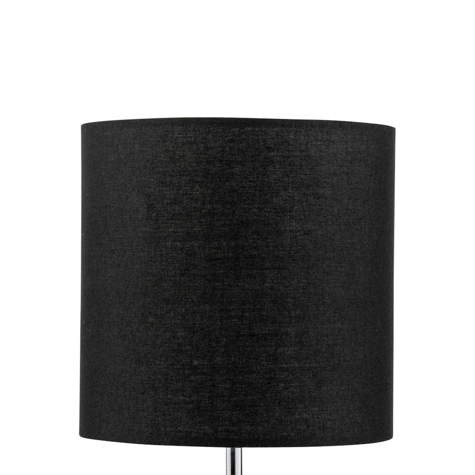image 1 of Set of 2 Black Textured Cotton 17cm Table Lamp Shades Black