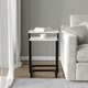 image 3 of 2 pc C-Shaped Nesting Side Tables White | Unit Colour: White