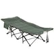 image 2 of Outsunny Camping Bed for Adults, Single Folding Camp Bed, Padded Portable Camping Cot for Sleeping, with Carry Bag, Side Pocket and Cup Holder for Outdoor, Travel, Fishing, Grey