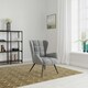 image 4 of Dalton Accent Chair in Velvet Grey | Grey | Grey | One Size