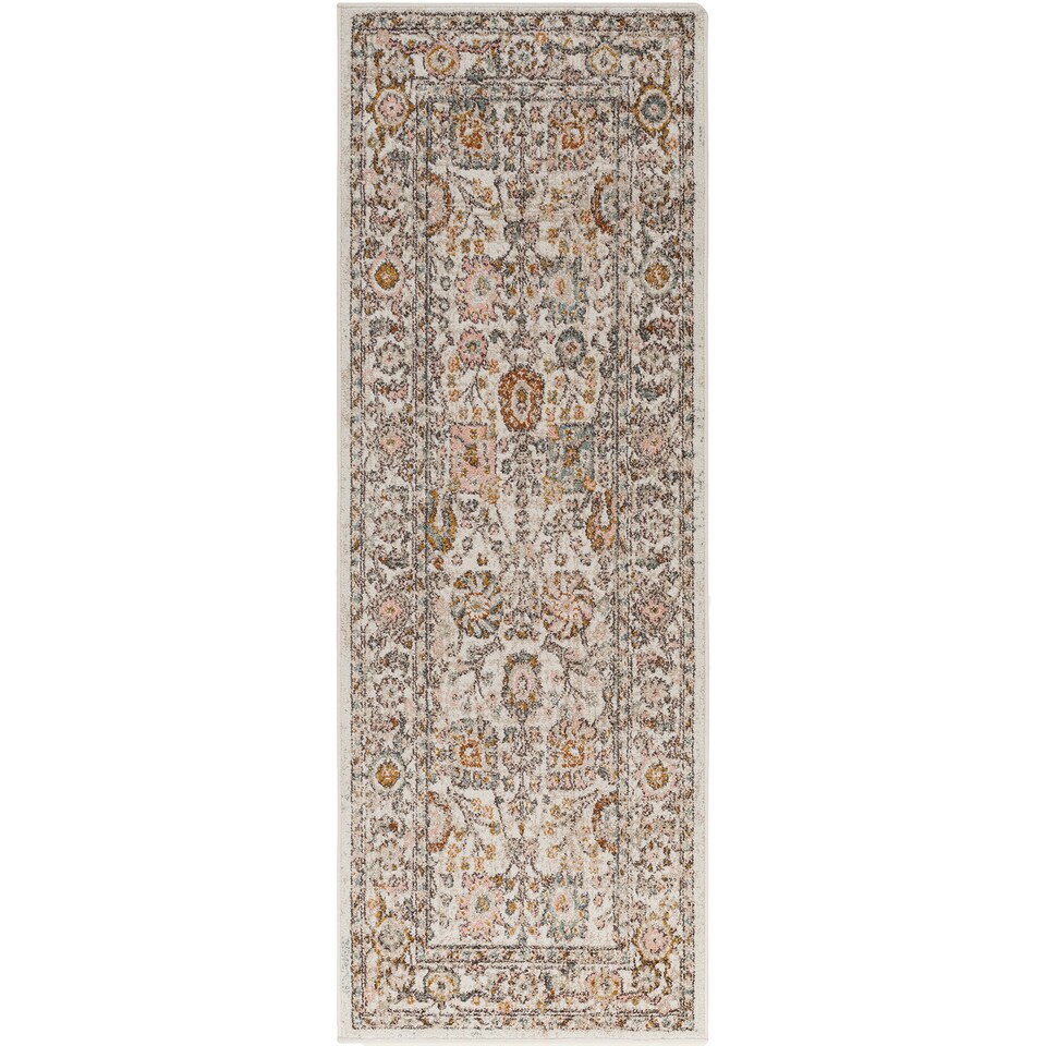 image 1 of LIVABLISS Ankara-Vintage Traditional Boho Rug 80 x 220 cm | Pink Grey