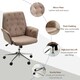 image 6 of Vinsetto Computer Chair w/ Armrest Modern Style Tufted Home Dining Room Brown