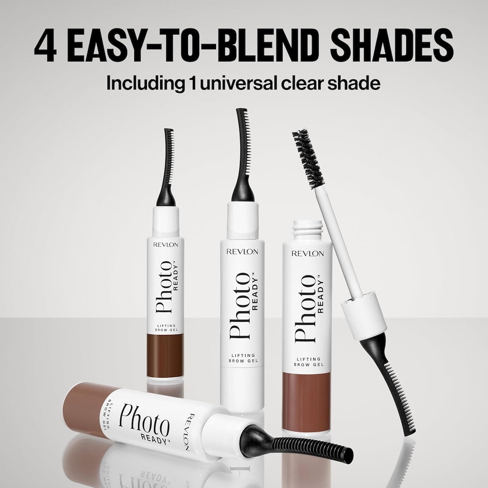 image 1 of Revlon Photoready Brow Gel, Dark Rich Brown Tinted Eye Makeup Grooming Mascara