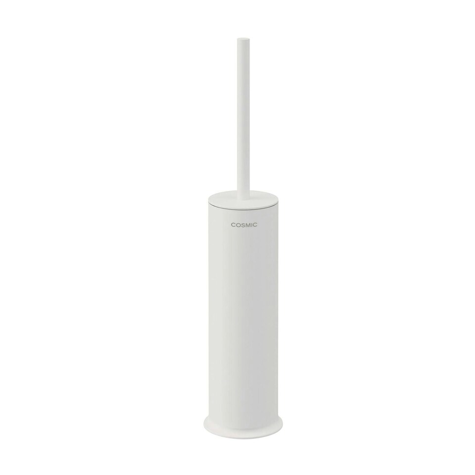 image 1 of Cosmic Toilet Brush and Holder with Durable Stainless Steel, Matt Finish White