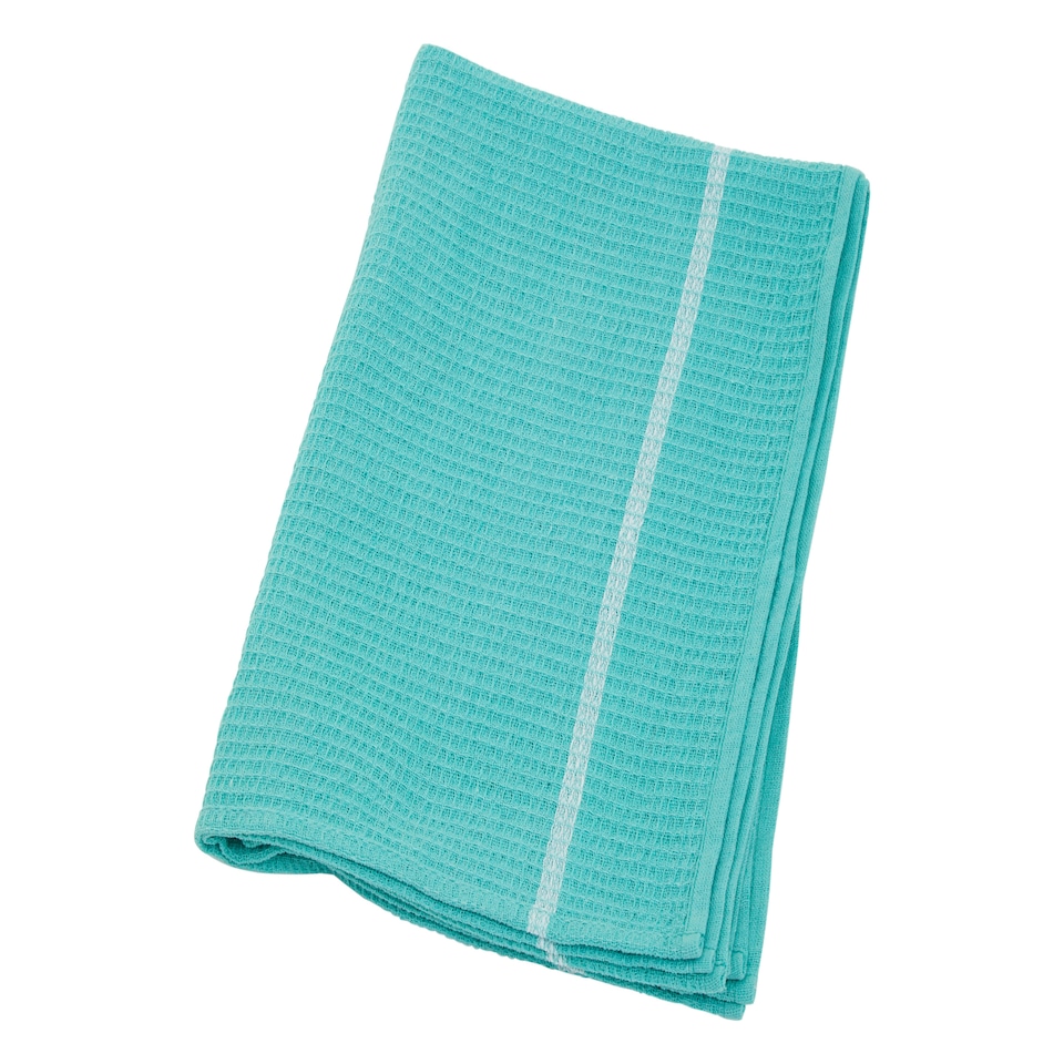 image 1 of Interiors by Premier Efficient Set Of Three Green And White Tea Towels, Absorbent Durable Tea Towels, Soft Tea Towels For Kitchen Green