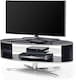 image 4 of MDA Designs Orbit 1100BB Gloss Black TV Stand with Gloss Black Elliptic Sides for Flat Screen TVs up to 55" | Black | 1