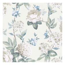 Arthouse Keeka Floral Wallpaper - Blue/Cream - 10m x 0.5m Blue