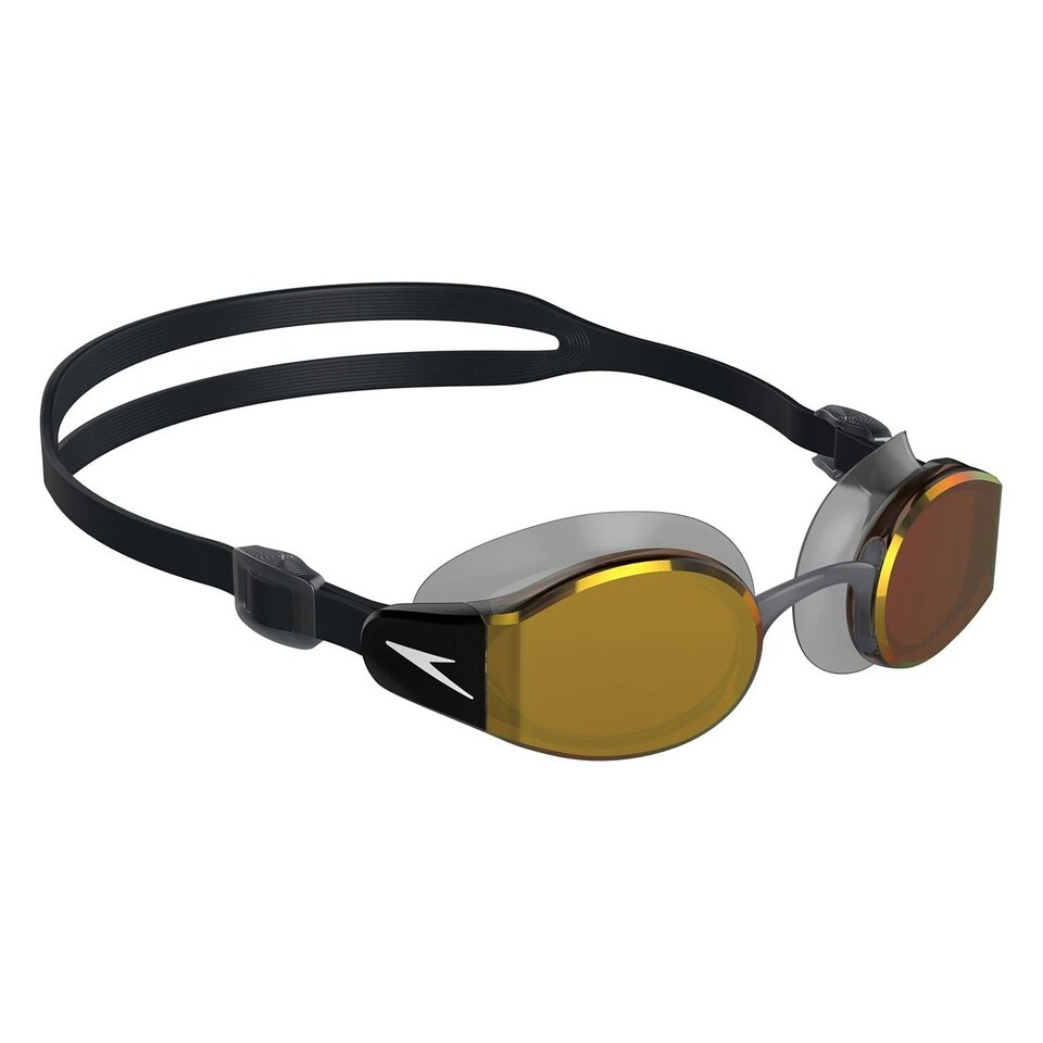image 1 of Speedo Mens Mariner Pro Mirror Swimming Goggles - Black/Orange - One Size