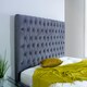 image 3 of Orella Plush King Bed Frame - Steel