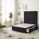 image 3 of Sunburst Divan Bed with 4 Drawers & 54'' Floor Standing Headboard Plush Velvet | Black | Black