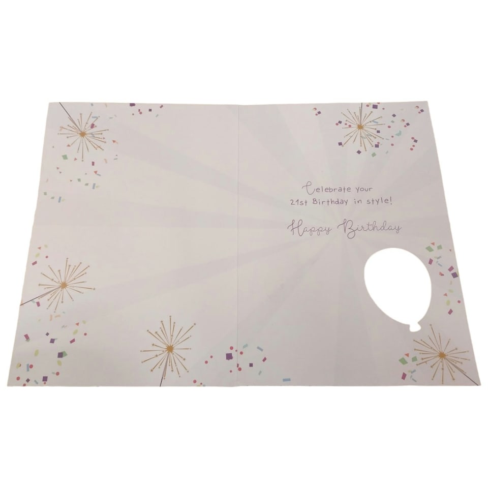 image 1 of You are 21 Let's Party Balloon Boutique Greeting Card
