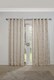 image 2 of Meadows Lined Eyelet Jacquard Curtains 228cm x 228cm Cream | Cream | Cream