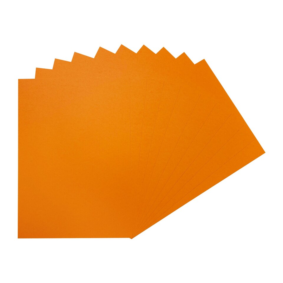 image 1 of Pack of 50 A4 Coloured Card 160gsm Sheets Orange | Orange | A4