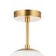 image 3 of Traditional Glass Globe IP44 Bathroom Ceiling Light Fixture in Brushed Gold | Gold