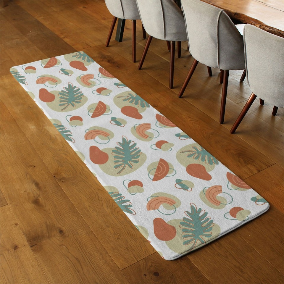 image 1 of line art and botanical elements Designer (Runner Rug)
