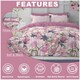 image 3 of VELVETIO Shannon Complete Duvet Cover Set with Fitted Sheet Soft Polycotton Bedding Sets Pink | King