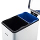 image 8 of Cooks Professional Slimline Dual Recycle Pedal Bin 50L - 2 Compartments & Soft Close Lid | White