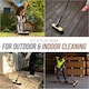 image 6 of Stiff PVC 10" Outdoor Yard Broom Heavy Duty Garden Brush with Black Metal Handle
