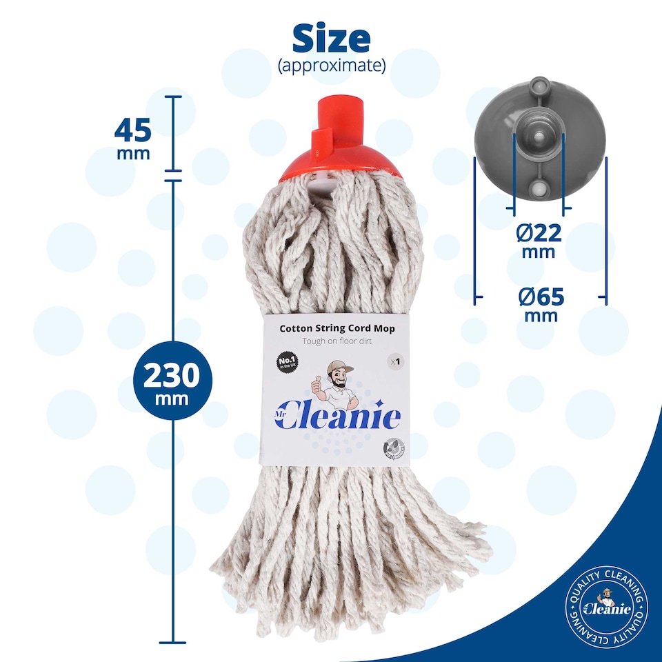 image 1 of Mr Cleanie, Cotton String Mop 2-Pack