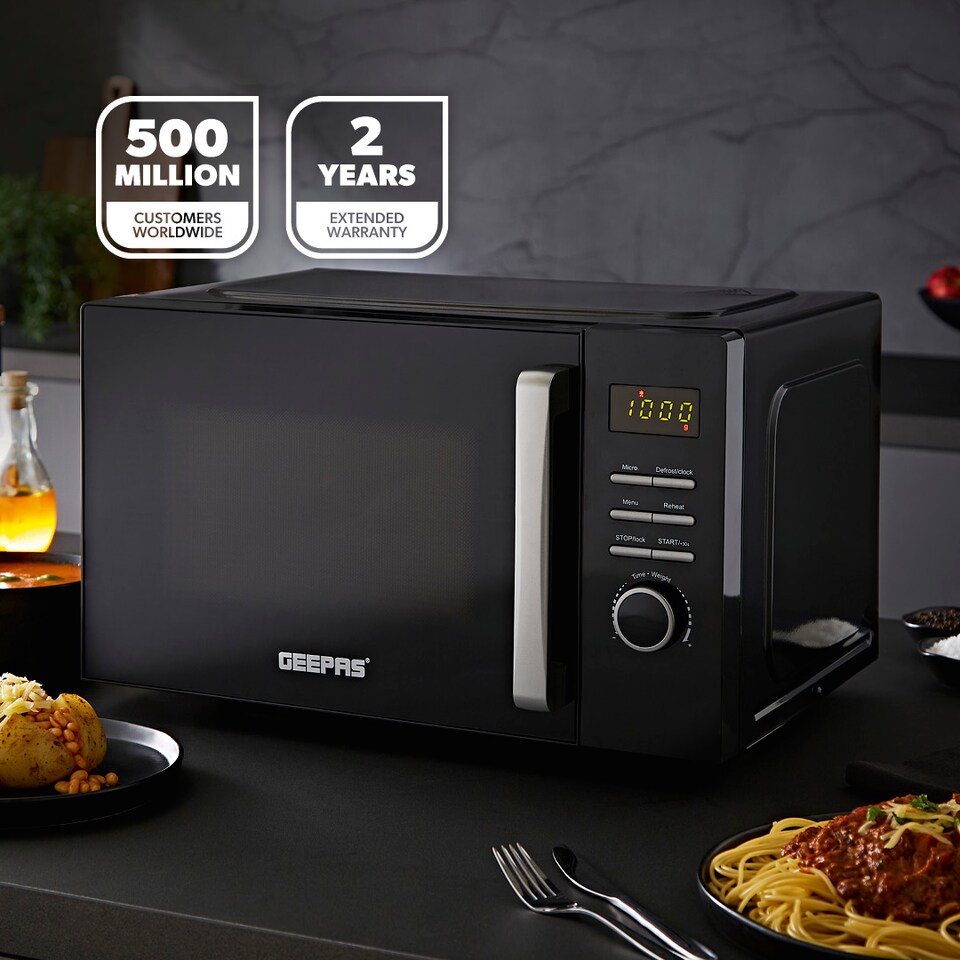 image 1 of Geepas 23L Digital Microwave, 1.7L Kettle & 2 Slice Toaster Set