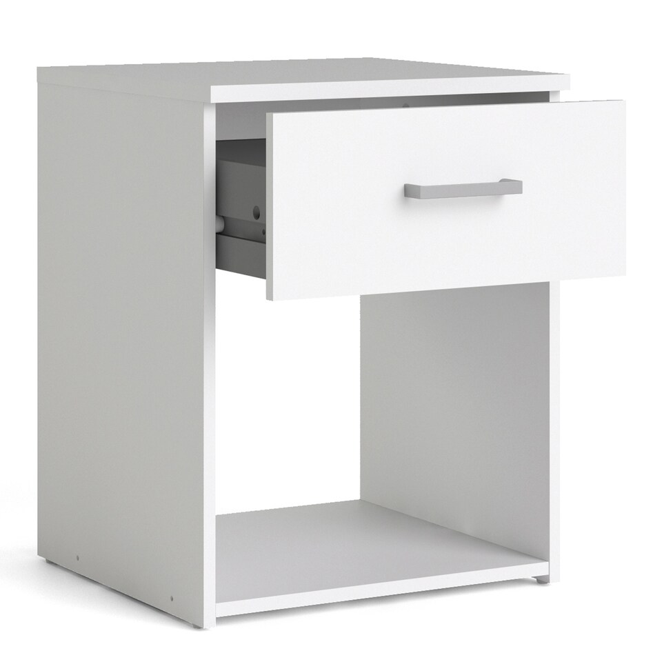 image 1 of Space Bedside 1 Drawer in White