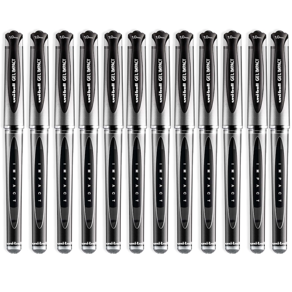 image 1 of Uni-Ball UM-153S Gel Impact Broad Rollerball Pen 1.0mm Pack of 12